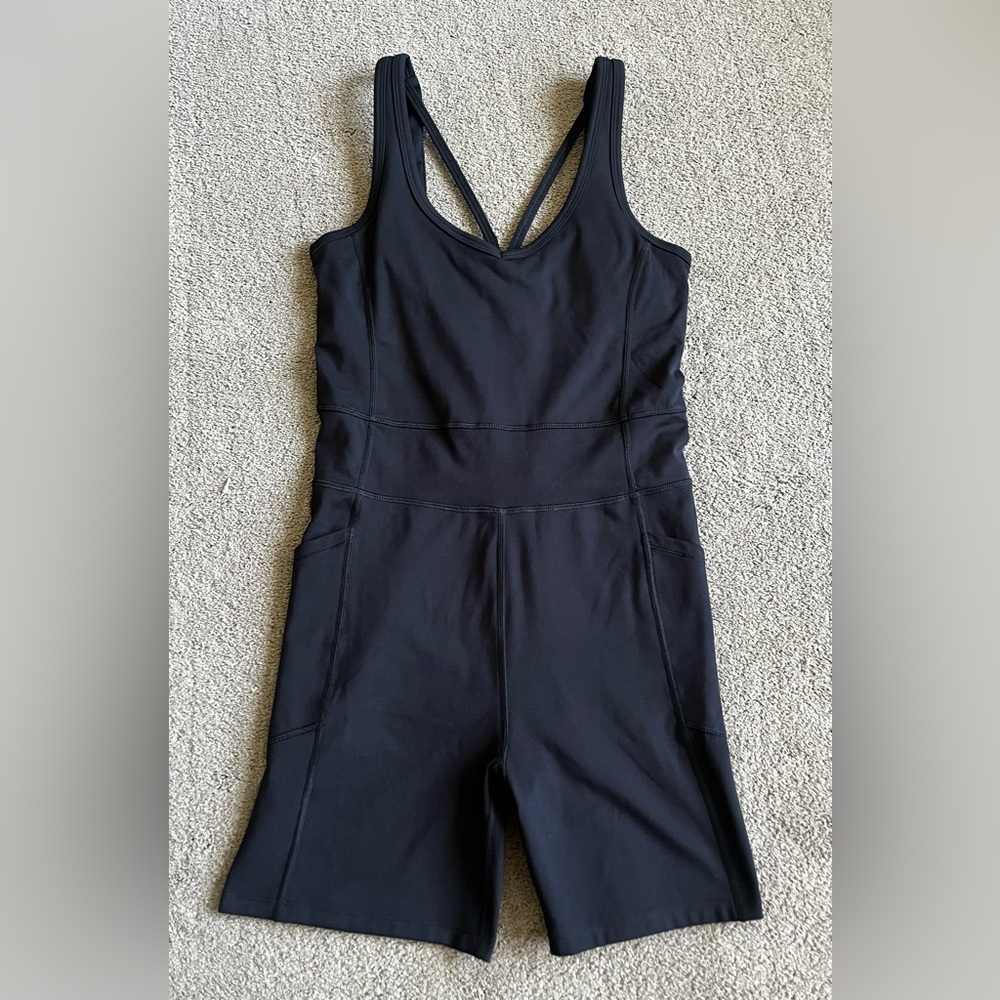 Calvin Klein Women’s size Small Performance Stretch Activewear Black Jumpsuit